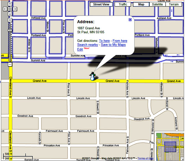 Map to 1887 Grand Avenue